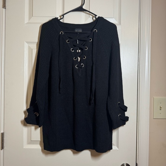 Coco + Carmen Black Knit Sweater - Picture 2 of 10